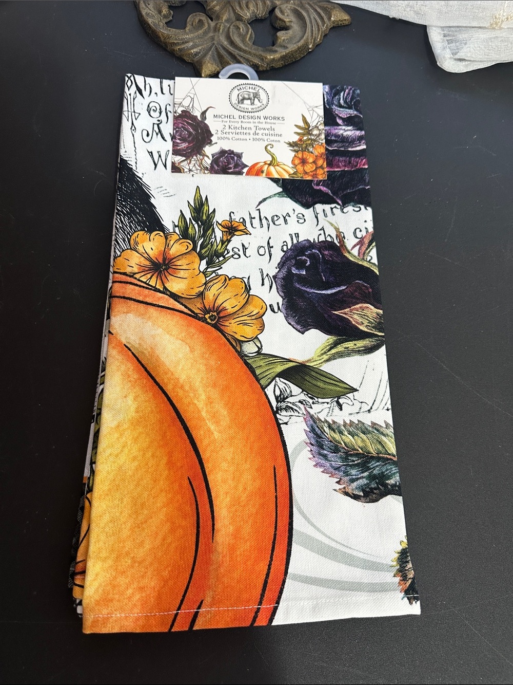 Michel design works set of 2 Halloween kitchen towel